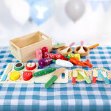 darrahopens Baby & Kids > Toys Keezi Kids Pretend Play Food Kitchen Wooden Toys Childrens Cooking Utensils Food