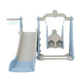 darrahopens Baby & Kids > Toys Keezi Kids Slide 170cm Extra Long Swing Basketball Hoop Toddlers PlaySet Blue