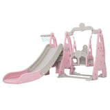 darrahopens Baby & Kids > Toys Keezi Kids Slide 170cm Extra Long Swing Basketball Hoop Toddlers PlaySet Pink