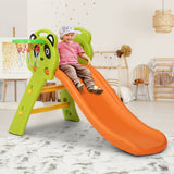 darrahopens Baby & Kids > Toys Keezi Kids Slide Basketball Hoop Activity Center Outdoor Toddler Play Set Orange