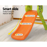 darrahopens Baby & Kids > Toys Keezi Kids Slide Basketball Hoop Activity Center Outdoor Toddler Play Set Orange
