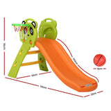 darrahopens Baby & Kids > Toys Keezi Kids Slide Basketball Hoop Activity Center Outdoor Toddler Play Set Orange