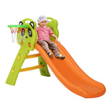 darrahopens Baby & Kids > Toys Keezi Kids Slide Basketball Hoop Activity Center Outdoor Toddler Play Set Orange