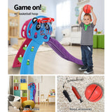 darrahopens Baby & Kids > Toys Keezi Kids Slide with Basketball Hoop Outdoor Indoor Playground Toddler Play