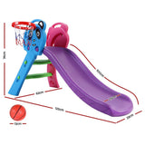 darrahopens Baby & Kids > Toys Keezi Kids Slide with Basketball Hoop Outdoor Indoor Playground Toddler Play
