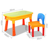 darrahopens Baby & Kids > Toys Keezi Kids Table & Chair Sandpit Set