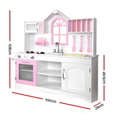darrahopens Baby & Kids > Toys Keezi Kids Wooden Kitchen Play Set - White & Pink