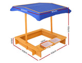darrahopens Baby & Kids > Toys Keezi Outdoor Canopy Sand Pit