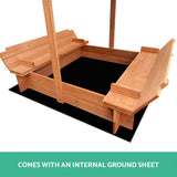 darrahopens Baby & Kids > Toys Keezi Wooden Outdoor Sand Box Set Sand Pit- Natural Wood
