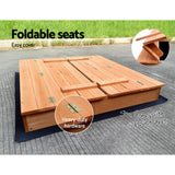 darrahopens Baby & Kids > Toys Keezi Wooden Outdoor Sandpit Set - Natural Wood