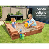 darrahopens Baby & Kids > Toys Keezi Wooden Outdoor Sandpit Set - Natural Wood