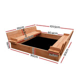 darrahopens Baby & Kids > Toys Keezi Wooden Outdoor Sandpit Set - Natural Wood