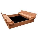 darrahopens Baby & Kids > Toys Keezi Wooden Outdoor Sandpit Set - Natural Wood