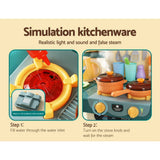 Darrahopens Baby & Kids > Toys Kids Kitchen Pretend Play Set Toys Sink Food Fruit Vegetable Rangehood 73pcs Accessories