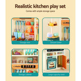 Darrahopens Baby & Kids > Toys Kids Kitchen Pretend Play Set Toys Sink Food Fruit Vegetable Rangehood 73pcs Accessories
