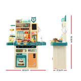 Darrahopens Baby & Kids > Toys Kids Kitchen Pretend Play Set Toys Sink Food Fruit Vegetable Rangehood 73pcs Accessories