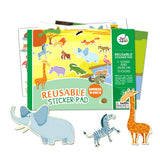 darrahopens Baby & Kids > Toys REUSABLE STICKER PAD SET - ANIMAL WORLD