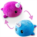 Darrahopens Baby & Kids > Toys Reversible Plushie - Narwhal Purple/Blue