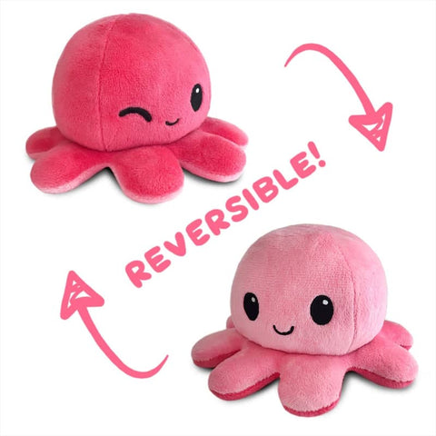 Darrahopens Baby & Kids > Toys Reversible Plushie - Octopus Happy/Wink
