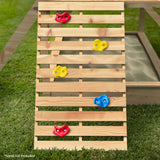 Darrahopens Baby & Kids > Toys ROVO KIDS Wooden Tower Cubby House with Slide, Sandpit, Climbing Wall, Noughts & Crosses, Natural Colour