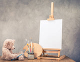 darrahopens Baby & Kids > Toys Tabletop Easel Wood Studio H-Frame Artist Art Display Painting Shop Tripod Stand Wedding