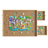 darrahopens Baby & Kids > Toys Wooden Jigsaw Puzzle Table Board Storage Table Tray Puzzle For Adult Kid