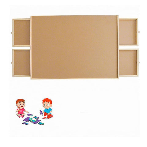 darrahopens Baby & Kids > Toys Wooden Jigsaw Puzzle Table Board Storage Table Tray Puzzle For Adult Kid