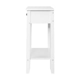 darrahopens Bedside Tables Drawer Side Table Nightstand White Storage Cabinet White Shelf