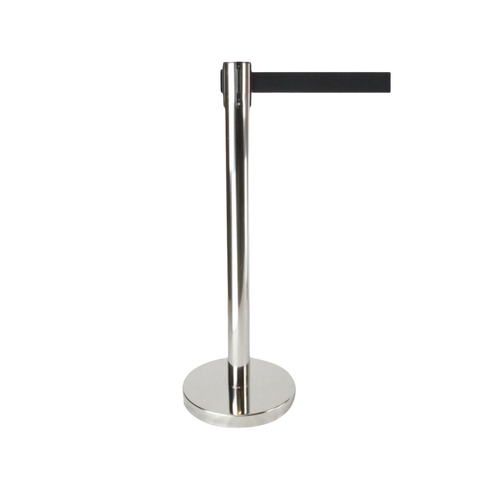 Darrahopens Commercial > Commercial Others Retractable Queue Crowd Control Barriers | Silver Pole Black Belt