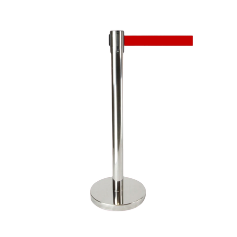 Darrahopens Commercial > Commercial Others Retractable Queue Crowd Control Barriers | Silver Pole Red Belt
