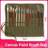 Darrahopens Electronics > Back Up & Storage Roll Up Paint Brush Holder Canvas Bag Draw Storage Case Organizer Artist Army