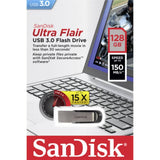 darrahopens Electronics > Back Up & Storage SANDISK 128GB CZ73 ULTRA FLAIR USB 3.0 FLASH DRIVE upto 150MB/s