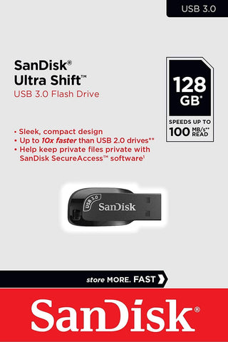 darrahopens Electronics > Back Up & Storage SanDisk  128GB Ultra Shift  USB 3.0 Flash Drive SDCZ410-128G-G46