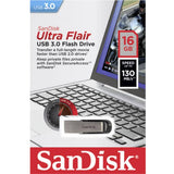 darrahopens Electronics > Back Up & Storage SANDISK 16GB CZ73 ULTRA FLAIR USB 3.0 FLASH DRIVE upto 150MB/s