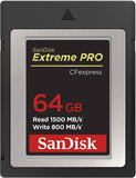 darrahopens Electronics > Back Up & Storage SanDisk 64GB Extreme PRO CFexpress Card Type B - SDCFE-064G-GN4NN READ 1500 MB/S WRITE 800MB/S