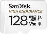 darrahopens Electronics > Back Up & Storage SANDISK HIGH ENDURANCE MICROSDHC CARD SQQNR 128G UHS-I C10 U3 V30 100MB/S R 40MB/S W SD ADAPTOR SDSQQNR-128G-GN6IA