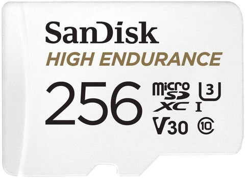 darrahopens Electronics > Back Up & Storage SANDISK HIGH ENDURANCE MICROSDHC CARD SQQNR 256G UHS-I C10 U3 V30 100MB/S R 40MB/S W SD ADAPTOR SDSQQNR-256G-GN6IA