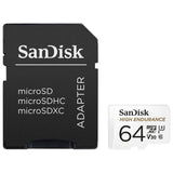 darrahopens Electronics > Back Up & Storage SANDISK HIGH ENDURANCE MICROSDHC CARD SQQNR 64G UHS-I C10 U3 V30 100MB/S R 40MB/S W SD ADAPTOR SDSQQNR-064G-GN6IA