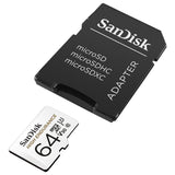 darrahopens Electronics > Back Up & Storage SANDISK HIGH ENDURANCE MICROSDHC CARD SQQNR 64G UHS-I C10 U3 V30 100MB/S R 40MB/S W SD ADAPTOR SDSQQNR-064G-GN6IA