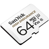 darrahopens Electronics > Back Up & Storage SANDISK HIGH ENDURANCE MICROSDHC CARD SQQNR 64G UHS-I C10 U3 V30 100MB/S R 40MB/S W SD ADAPTOR SDSQQNR-064G-GN6IA