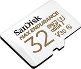 darrahopens Electronics > Back Up & Storage Sandisk Max Endurance Microsdhc Card SQQVR 32G (15 000 HRS) UHS-I C10 U3 V30 100MB/S R 40MB/S W SD Adaptor SDSQQVR-032G-GN6IA