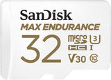 darrahopens Electronics > Back Up & Storage Sandisk Max Endurance Microsdhc Card SQQVR 32G (15 000 HRS) UHS-I C10 U3 V30 100MB/S R 40MB/S W SD Adaptor SDSQQVR-032G-GN6IA