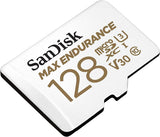 darrahopens Electronics > Back Up & Storage Sandisk Max Endurance Microsdxc Card SQQVR 128G (60 000 HRS) UHS-I C10 U3 V30 100MB/S R 40MB/S W SD Adaptor SDSQQVR-128G-GN6IA