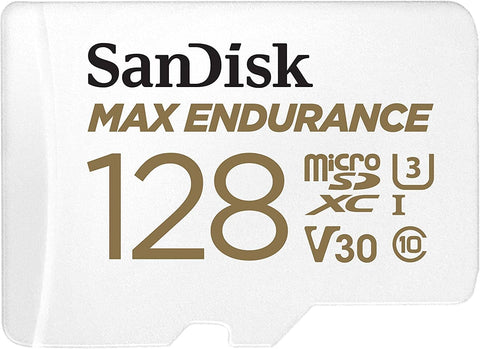 darrahopens Electronics > Back Up & Storage Sandisk Max Endurance Microsdxc Card SQQVR 128G (60 000 HRS) UHS-I C10 U3 V30 100MB/S R 40MB/S W SD Adaptor SDSQQVR-128G-GN6IA