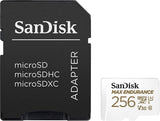 darrahopens Electronics > Back Up & Storage Sandisk Max Endurance Microsdxc Card SQQVR 256G (120 000 HRS) UHS-I C10 U3 V30 100MB/S R 40MB/S W SD Adaptor SDSQQVR-256G-GN6IA