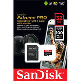 darrahopens Electronics > Back Up & Storage SANDISK SDSQXCG-032G-GN6MA 32GB MICRO SDHC EXTREME PRO 4K , A1 V30, UHS-I/ U3, 100MB/s