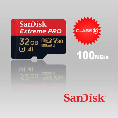 darrahopens Electronics > Back Up & Storage SANDISK SDSQXCG-032G-GN6MA 32GB MICRO SDHC EXTREME PRO 4K , A1 V30, UHS-I/ U3, 100MB/s