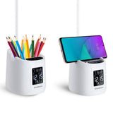 darrahopens Electronics > Back Up & Storage Simplecom EL621 LED Desk Lamp with Pen Holder and Digital Clock Rechargeable