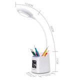 darrahopens Electronics > Back Up & Storage Simplecom EL621 LED Desk Lamp with Pen Holder and Digital Clock Rechargeable