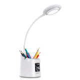 darrahopens Electronics > Back Up & Storage Simplecom EL621 LED Desk Lamp with Pen Holder and Digital Clock Rechargeable